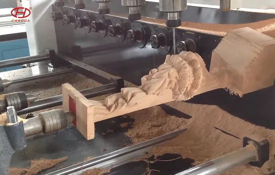 4 Axis Multi Head CNC Router for Classical Design Bedroom Furniture Leisure Chair Royal Style Musical Instrument Making