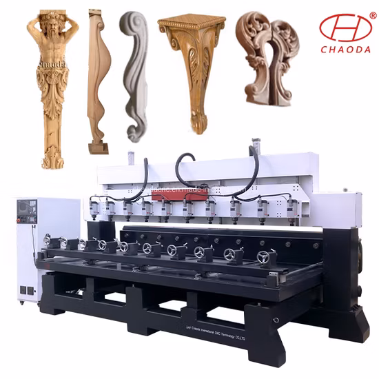 4 Axis Multi Head CNC Router for Classical Design Bedroom Furniture Leisure Chair Royal Style Musical Instrument Making